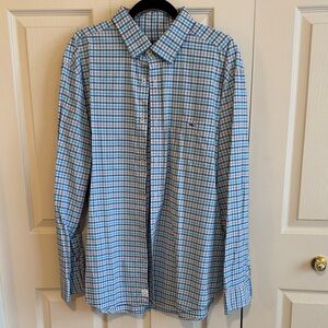 Vineyard Vines Blue and Pink Plaid Button Down Shirt